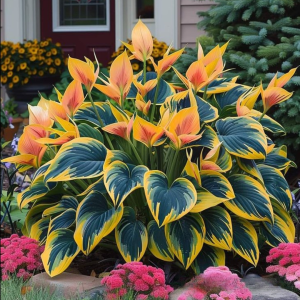 Хоста Флейм Данс купить по цене от 650р. в интернет-магазине «Посадика» с доставкой почтой в в Фурманове и по всей России – [изображение №1].